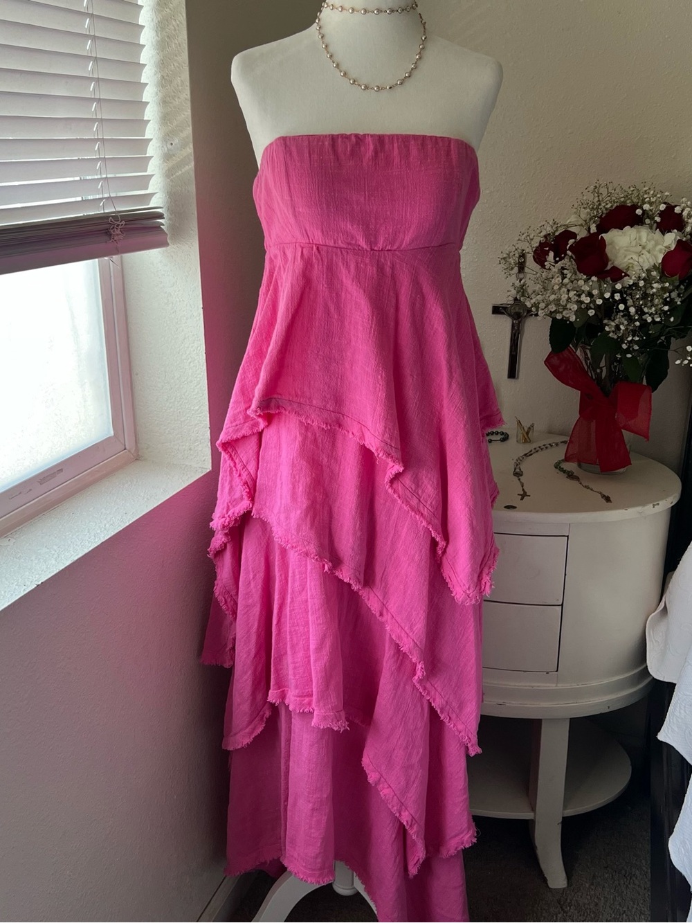 free people flowy pink maxi dress - Picture 3 of 6